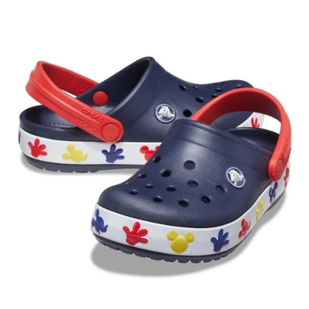 Crocs Mickey Lights Fun Lab Slip On Unisex Clogs Youth Size J3
